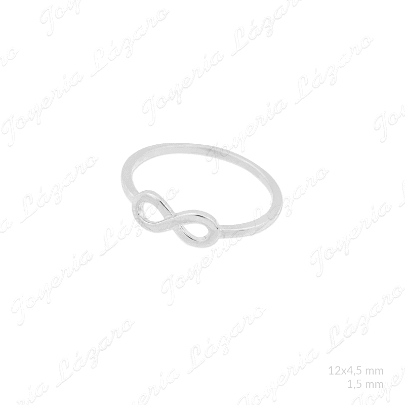 SORTIJA PLATA INFINITO LISO