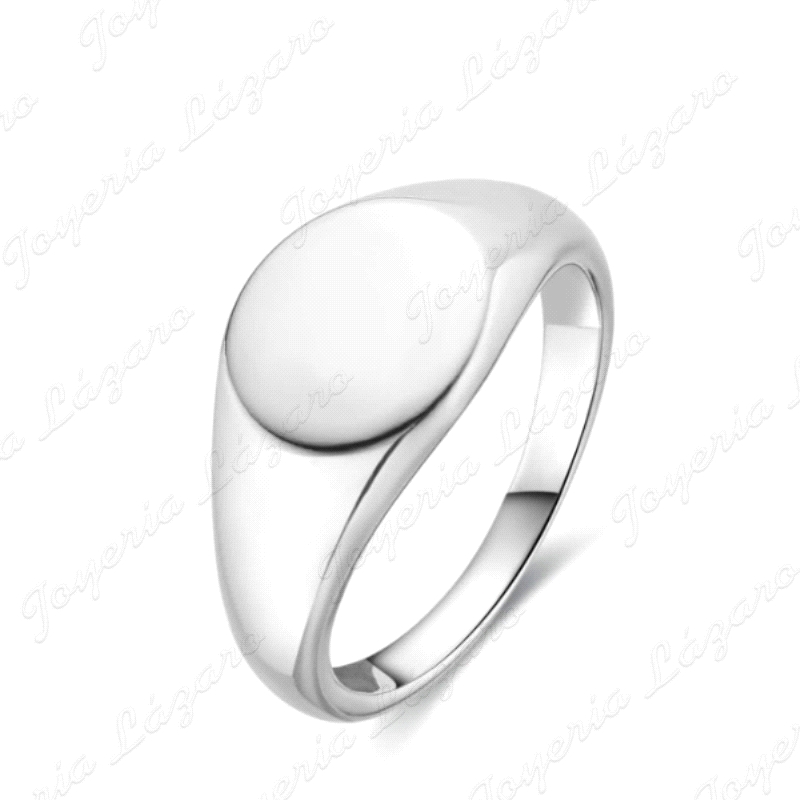 SORTIJA PLATA SELLO OVAL LISO