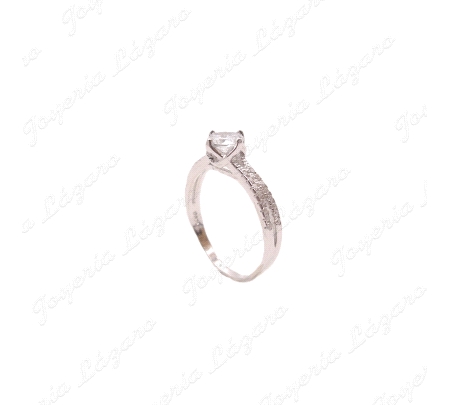 SORTIJA PLATA SOLITARIOS CIRCO 4 GARRAS + CIRCOS