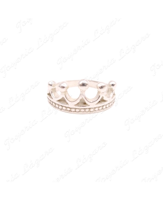 SORTIJA PLATA CORONA LISA