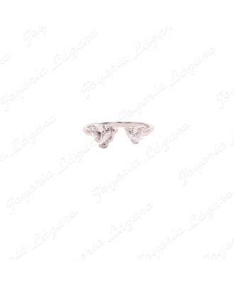 SORTIJA PLATA AJUSTABLE 2CIRCOS CORAZON