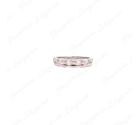 SORTIJA PLATA DOBLE TRENZADO + CIRCONITA MARQUESA