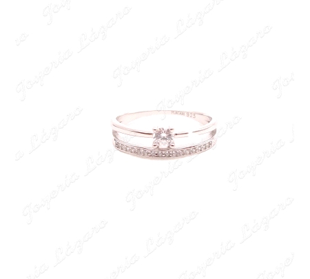 SORTIJA PLATA DOBLE CUAJO GARRAS + MICROENGASTES