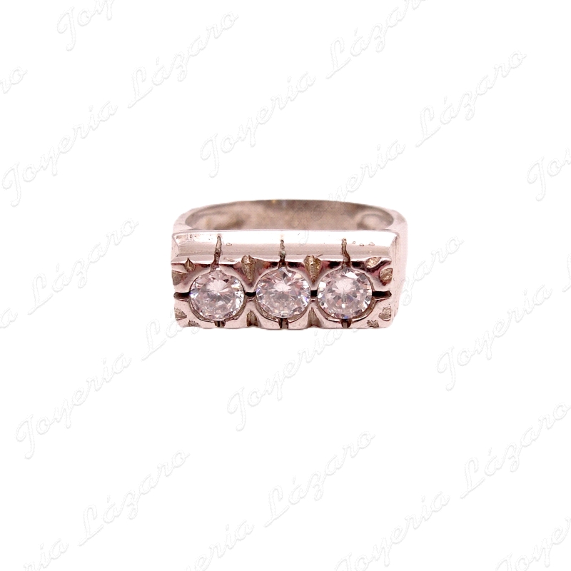 SORTIJA PLATA TRESILLO CABALLERO