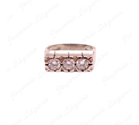 SORTIJA PLATA TRESILLO CABALLERO