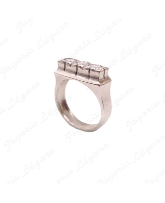 SORTIJA PLATA TRESILLO CABALLERO