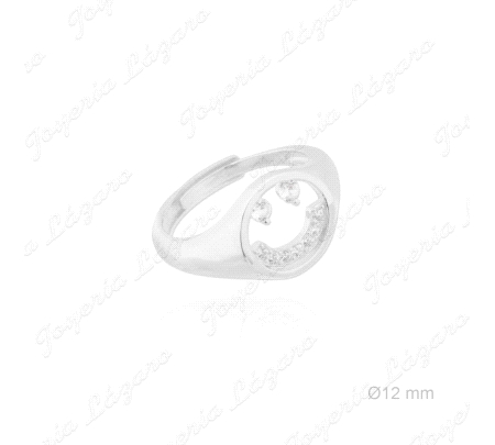 PLATA SORTIJA  CARITA CIRCO