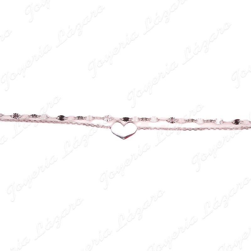 PULSERA PLATA 4 HILERAS BOLITAS+1 TIPO RIvIERE DISEÑO
