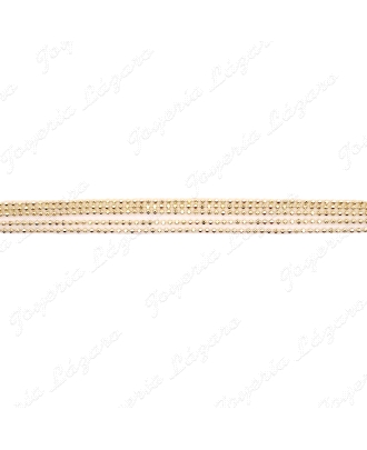 PULSERA PLATA CHAPADA ORO 3 HILERAS BOLITAS
