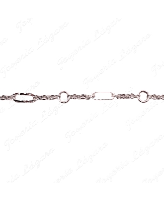 PULSERA PLATA 4ESLABONES ROLO+4 AROS +4 OVALES