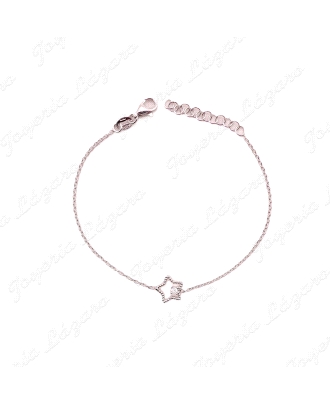 PULSERA PLATA  LIGERA  ESTRELLITA CON CIRCONITA