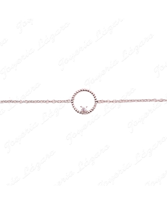 PULSERA PLATA ARITO CON CIRCONITA