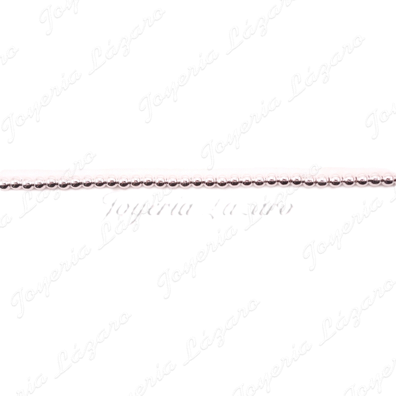 PULSERA PLATA  BOLAS 3MM