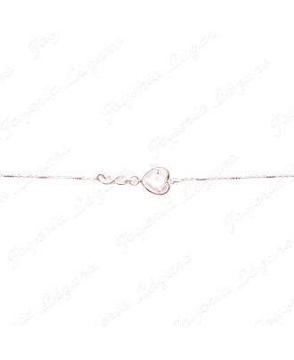 PULSERA PLATACIRCO CORAZON+ INFINITO SILUETA