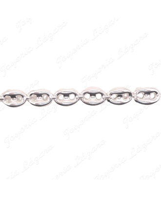 PULSERA PLATA CALABROTE GRANDE 9MM