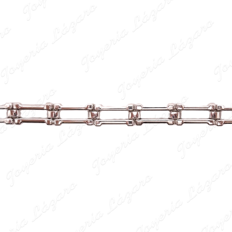 PULSERA PLATA  TRAMOS RECTANGULOS