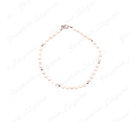 PULSERA PLATA PERLAS CULTIVADAS+BOLITAS ENTREPIEZAS