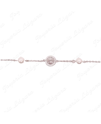 PULSERA PLATA PERLAS ARBOL VIDA CERCO CIRCO