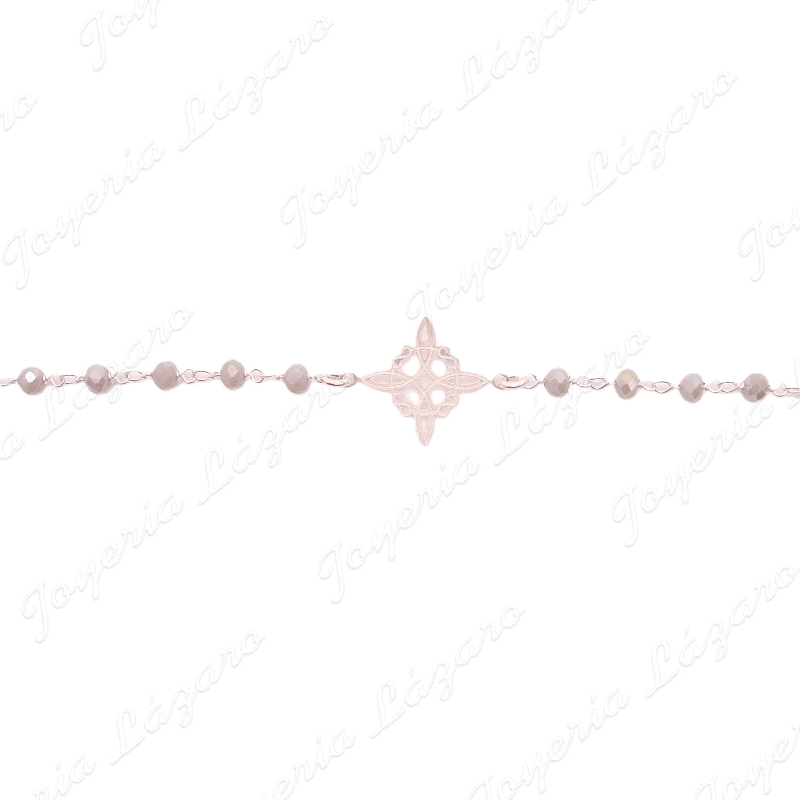 PULSERA PLATA NUDO DE BRUJA PIEDRAS COLOR