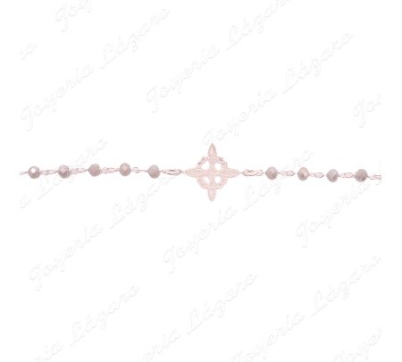 PULSERA PLATA NUDO DE BRUJA PIEDRAS COLOR