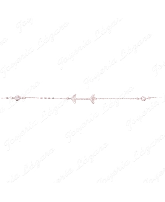PULSERA PLATA CUAJITOS+FLECHA CIRCONITAS