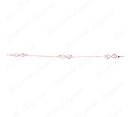 PULSERA PLATA BISMARK+ 3 INFINITOS