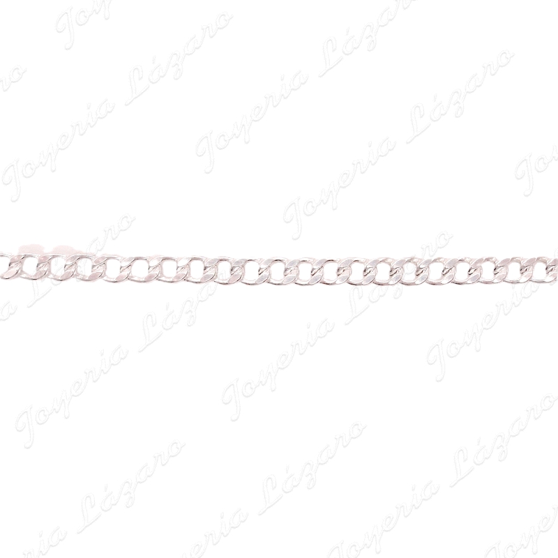 PULSERA PLATA BARBADA  4MM