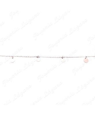 PULSERA PLATA 5 DISCOS LISOS