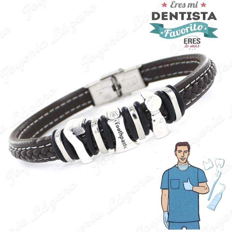 PULSERA PLATA ERES MI DENTISTA FAVORITO
