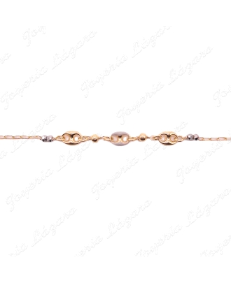PULSERA PLATA CHAPADA ORO CALABROTE ESMALTE