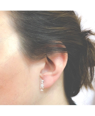 PEND. PRESION PLATA ESQUELETO 5.5X15MM