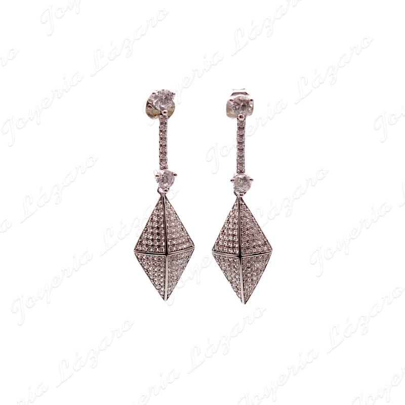 PEND. LARGOS PLATA ROMBOS  CIRCONITAS+CIRCOS GARRAS