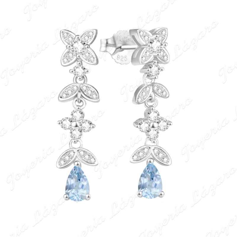 PEND. LARGOS PLATA 3 FLORES+LAGRIMA CIRCO AGUA C. PRES.