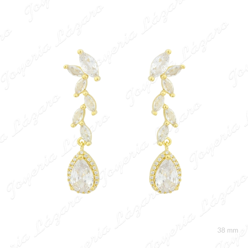 PEND. LARGOS PLATA CHAPADA ORO 35MM CIRCOS+LAGRIMA