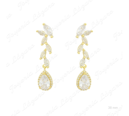 PEND. LARGOS PLATA CHAPADA ORO 35MM CIRCOS+LAGRIMA