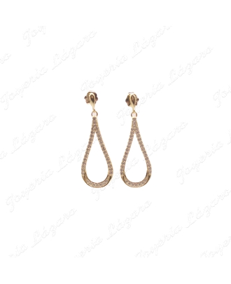 PEND. LARGOS PLATA LAGRIMA CIRCONITA CHAPADO ORO