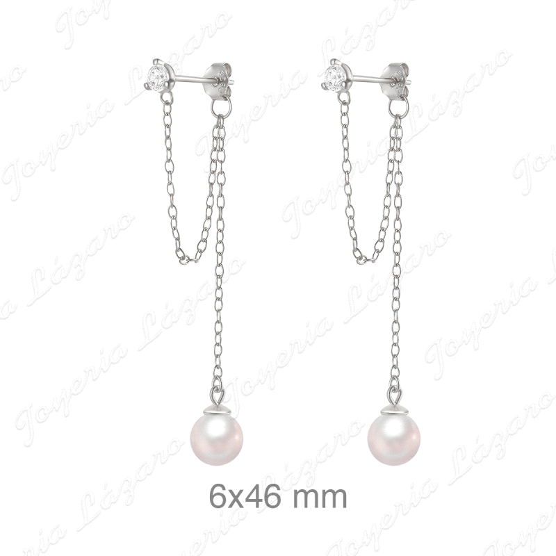 PEND. LARGOS PLATA CIRCO+CADENA PERLA BOLA SINT. C. PRES