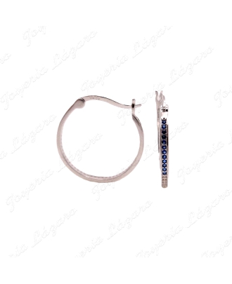 PEND. AROS PLATA MICRO CIRCO COLORES 20MM