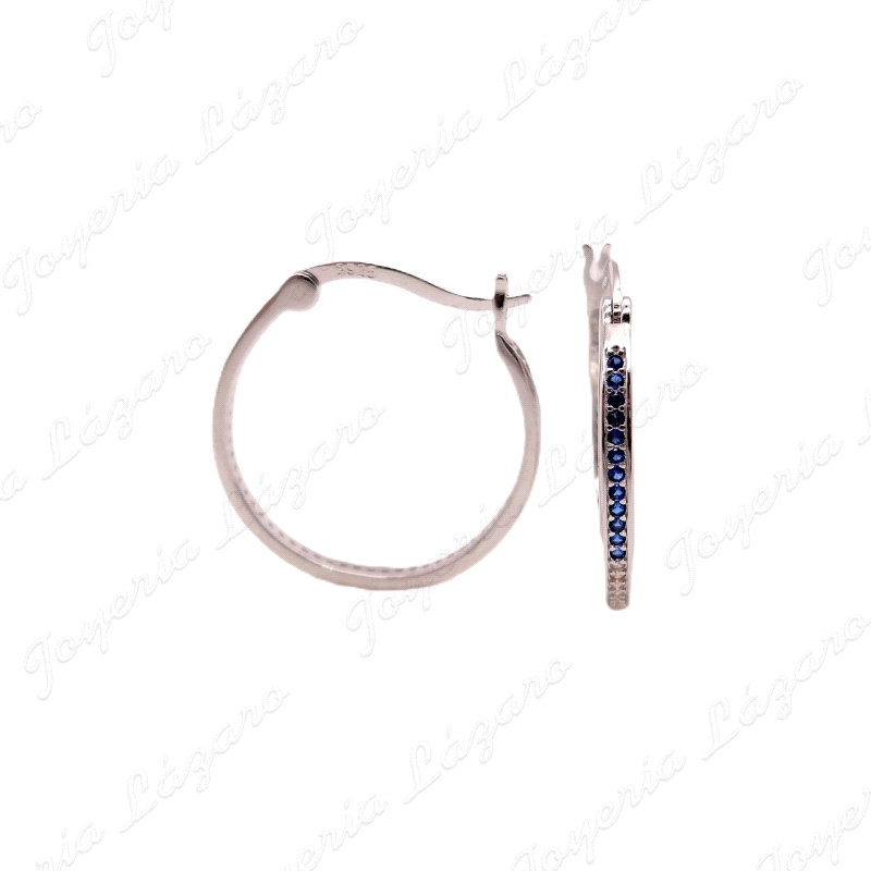 PEND. AROS PLATA MICRO CIRCO COLORES 20MM