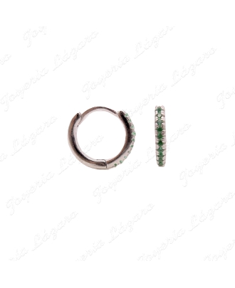 PEND. AROS PLATA CIRCO COLORES R/A/V 10MM