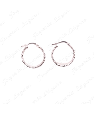PEND. AROS PLATA DIAMANTADO 2X15MM INT.