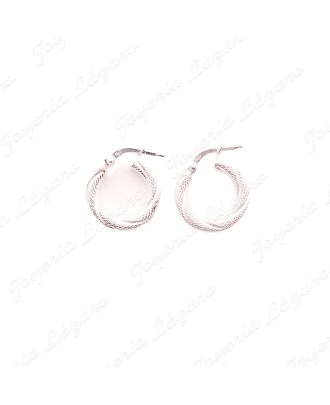 PEND. AROS PLATA RIZO SUAVE BRILLO/MATE16MM