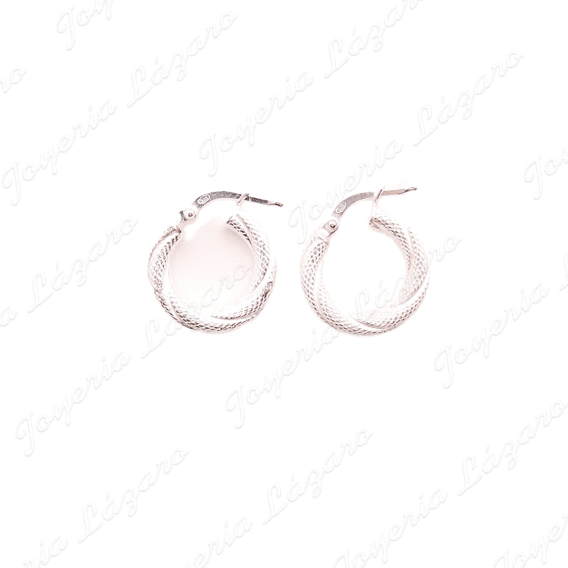 PEND. AROS PLATA RIZO SUAVE BRILLO/MATE16MM