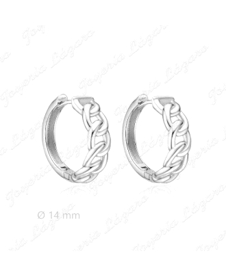 PEND. AROS PLATA CADENETA 14MM