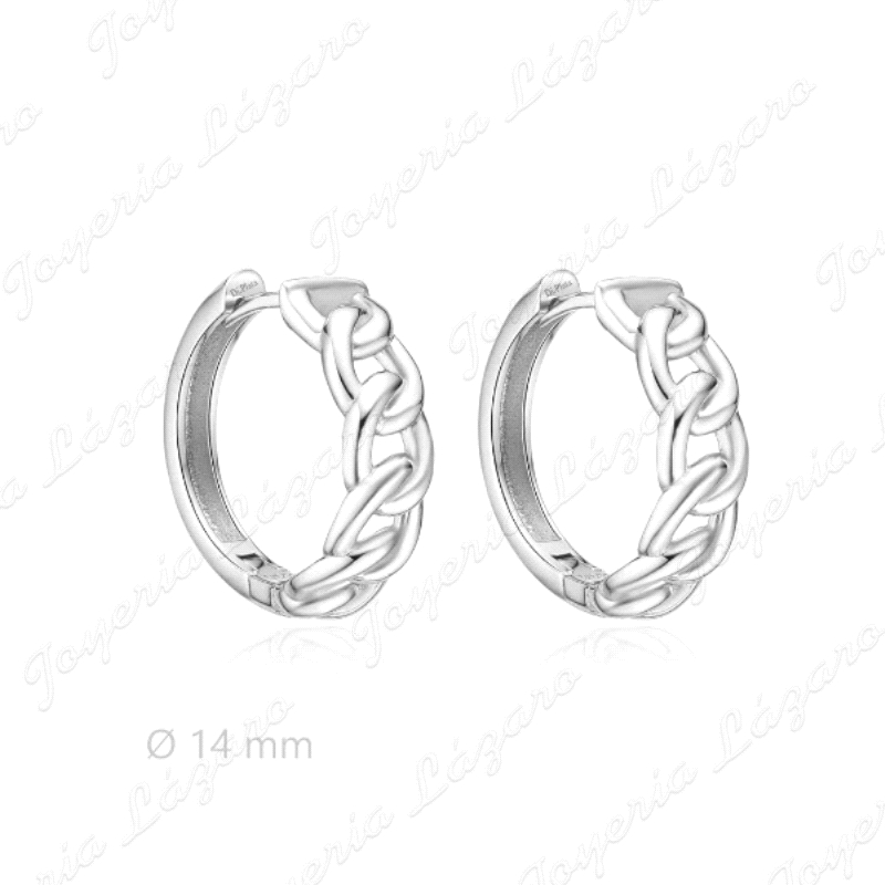 PEND. AROS PLATA CADENETA 14MM
