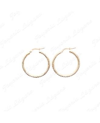 PEND. AROS PLATA DIAMANTADO CHAPADO ORO 33MM