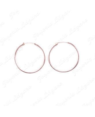 PLATA PENDIENTES AROS TUBO 3X35