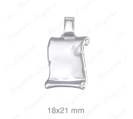 PLACA PLATA PERGAMINO 16X22