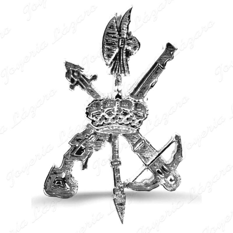 PIN, INSIGNIA, EMBLEMA PLATA LA LARGION 14X21