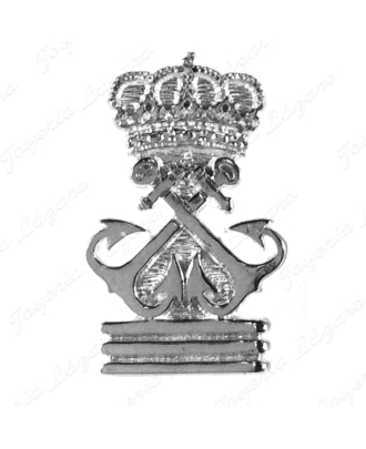 PIN, INSIGNIA, EMBLEMA PLATA CAPITAN DE YATE 10X17MM